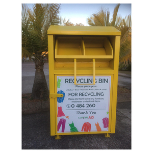 Caja de basura impermeable para exteriores de gran capacidad para zapatos, ropa, libros, para donación y reciclaje de caridad - Product Image 1
