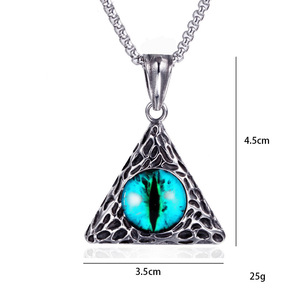 Nuova Collana con Ciondolo in Acciaio al Titanio Stile Hip-hop Europeo e Americano 2026, Design Occhi del Diavolo e Triangolo Infernale, per Uomo e Donna - Product Image 5