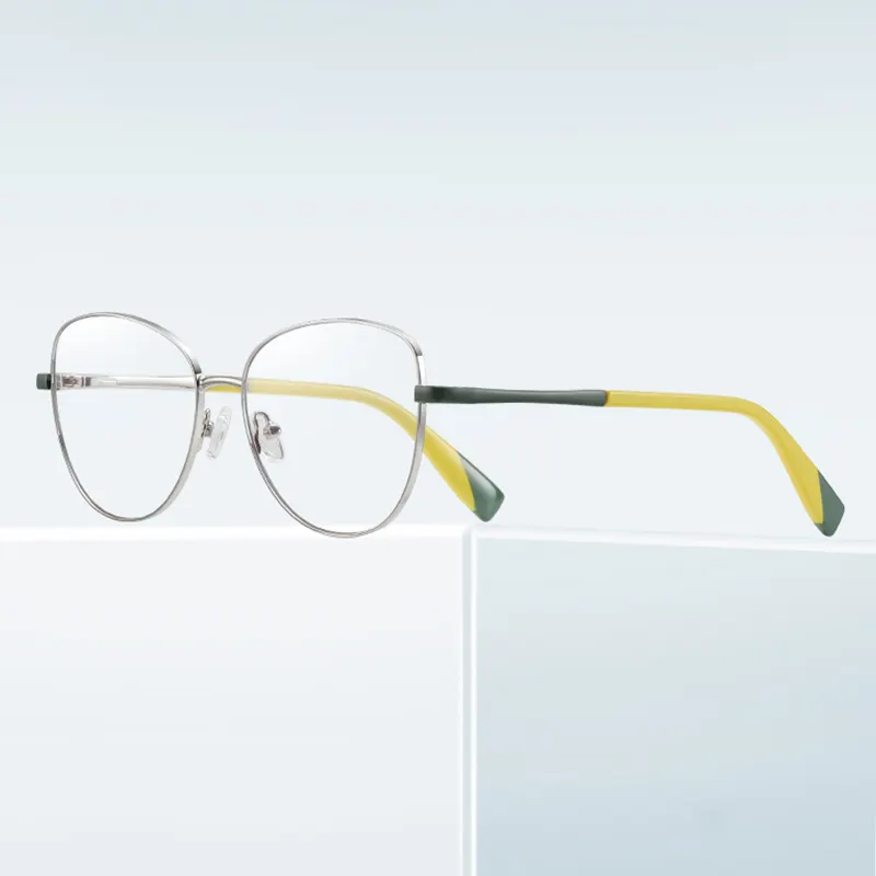 Luz Anti-Azul Metal Frame Óptico Mulheres Eye Glass Frame Prescrição Óculos Dropshipping Óculos
