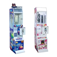 Machine à griffes mini-méga, petite grue distributrice de jouets, prix d'arcade, cadeau de poupée, bonbons, machine de jeu à pièces avec accepteur de billets