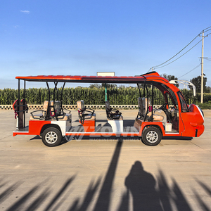 Bus touristique électrique ZOWN, design rouge de dessin animé, 14 places, toit ouvert - Product Image 2