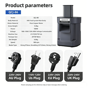 Cortadora de Verduras Comercial de 100W, Multifuncional, Rebanadora, Picadora y Trituradora de Frutas y Verduras, Motor de Cobre Puro, Venta al Por Mayor - Product Image 3