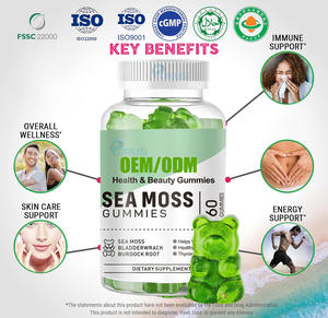 Gummies à l'algue marine Algues marines irlandaises naturelles et varech avec bardane Gummies 60 gummies Vegan Compléments alimentaires à base de plantes sains - Product Image 2