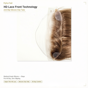 Prótesis Capilar Frontal HD con Encaje para Mujer, Cabello Humano Europeo Virgen para Relleno de Línea Frontal, 150% de Densidad, Liso - Product Image 2