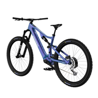 Vélo de montagne électrique à suspension intégrale en fibre de carbone 36V 540Wh, moteur central 350W, 12 vitesses, freins à disque hydrauliques, autonomie de 100 km, 29/27,5 pouces