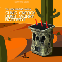 Caméra de chasse infrarouge solaire SENSVISION personnalisable à longue autonomie pour la faune, avec panneau solaire, WiFi intelligent, 4K CMOS, IP66