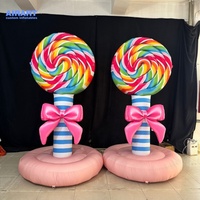 Ballon gonflable réaliste de modèle de sucette de 2.5m de haut pour la décoration de fête de mariage, bonbons gonflables d'activité d'enfants pour annoncer