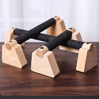 VIGFIT Nouveau style d'équipement de musculation en bois massif avec poignées confortables pour pompes, utilisation au sol pour la salle de sport à domicile
