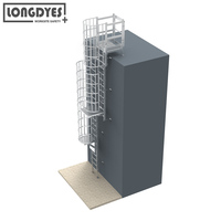Toit fixe Accès Cage En Aluminium Échelle Pour La Protection Contre Les Chutes