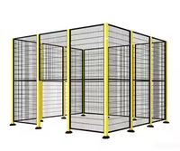 Barrière de sécurité pour robot industriel modulaire Hsj conforme à la norme EN ISO 14120, avec panneau PC transparent et verrou de sécurité