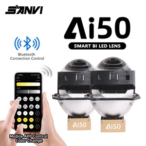 Sanvi AI50 App 6000k/3000K Led Bi Projector Lens New Dual Reflector Cup Design Headlight Lens Light - Product Image 2