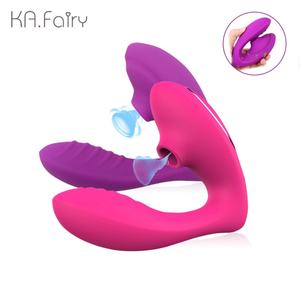 Vibratore Femminile Ricaricabile con Suzione Clitoridea, Stimolatore Punto G <span class=keywords><strong>Vaginale</strong></span>, Vibratore Succhiante Mary - Product Image 2