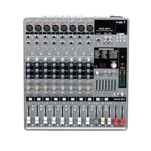 Konsol Digital 8 Saluran Kualitas Tinggi Mixer Audio Profesional untuk Sistem Alamat Publik