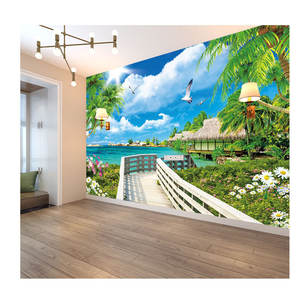Fond d'écran 3D TV, paysage méditerranéen, chambre, salon, canapé, <span class=keywords><strong>papier</strong></span> <span class=keywords><strong>peint</strong></span> mural, <span class=keywords><strong>vue</strong></span> <span class=keywords><strong>sur</strong></span> la <span class=keywords><strong>mer</strong></span>, plage - Product Image 3