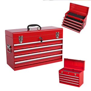 Portable Metal Red Blue Workshop <b>Tool</b> <b>Box</b> Waterproof Storage Equipment with Drawer Customizable OEM/ODM Iron Workshop <b>Tool</b> <b>Box</b> - Product Image 1