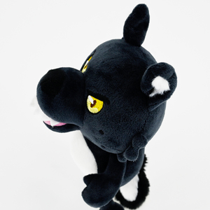 Coussin Mascotte Loup Noir Mignon Personnalisable en Peluche avec Rembourrage en Coton PP et Doublure en Maille – Cadeau d'Anniversaire pour Enfants - Product Image 6