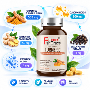 Tabletas de Cúrcuma Herbal Shecome, Apoyan la Función Inflamatoria Saludable del Cuerpo, Respuesta Antioxidante, Tabletas de Cúrcuma Herbal - Product Image 2