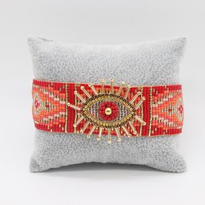 Nouveau Miyuki verre perles de rocaille tissé à la main yeux à la main bohème Style National Bracelet bijoux accessoires - Product Image 2