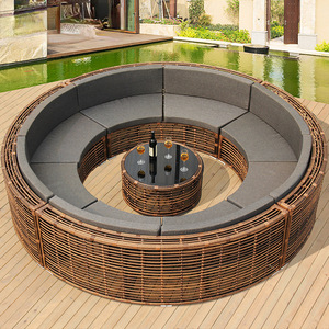 أثاث حديقة دائري حديث للأماكن الخارجية كرسي مبتكر مقاوم للماء مع طراز فناء الفندق - Product Image 6