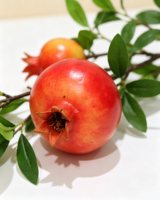 Vente en gros de branche de grenade artificielle de 60 cm avec fruits et fleurs, tige de fruit artificielle, décoration de vase pour la maison et les fêtes, origine Chine