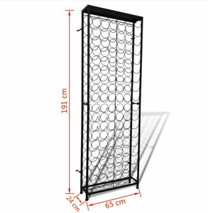 Gran oferta, estante de exhibición de vino de mesa redonda para botellas de 108, estante de hierro de <span class=keywords><strong>Metal</strong></span> con revestimiento de polvo negro para almacenamiento al por menor, propósito decorativo - Product Image 2