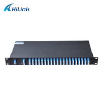 Multiplexeur passif — porte-documents 19 pouces, 40 canaux, ligne unique de SMF bdi, liens 100GHz, espacement DWDM aawg mux demax
