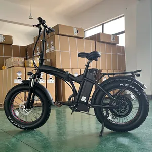 Bicicleta eléctrica con ruedas anchas para hombre, scooter plegable de 1000w y 48v