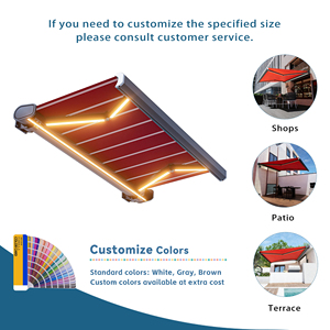 Tenda <span class=keywords><strong>da</strong></span> <span class=keywords><strong>Sole</strong></span> Motorizzata Retrattile 4x2m 4x3m 5x3m 6x3m, Protezione Completa per Esterni in Alluminio, Balcone, Giardino, Antipioggia, con Telecomando - Product Image 4