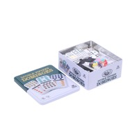 Jeu de dominos Double Fifteen avec étui en métal, tuiles colorées à points pour les soirées de jeu en famille, les voyages, le camping et les divertissements