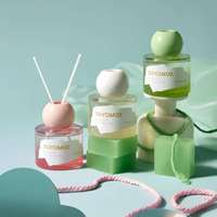 Diffuseur à Roseaux Mini 50ml Personnalisé Parfum d'Ambiance Air Frais Huile Essentielle Naturelle pour Aromathérapie avec Bâtonnets d'Arôme
