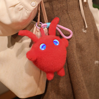 Porte-clés en peluche homard rouge intelligent IA, doux et moelleux, avec grandes yeux, pour décoration de sac à dos, cadeau