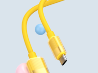 Cable USB Tipo-C a Tipo-C de Silicona de Cristal de Alta Calidad, Carga Rápida de 6A, Multifunción, PK