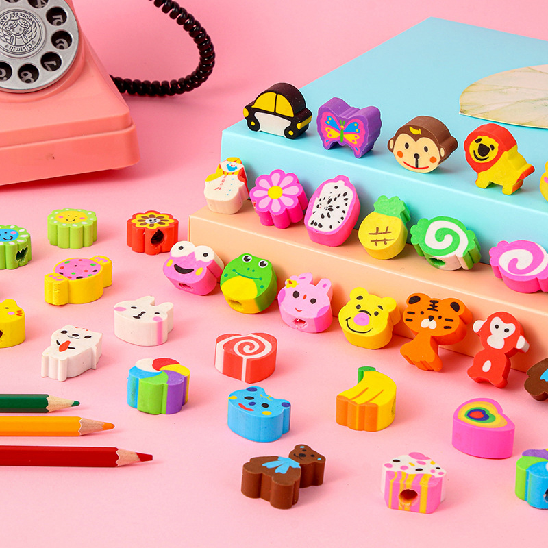 Фабрика оптовой коррекции канцелярские призы мультфильм полый ластик твердый ластик