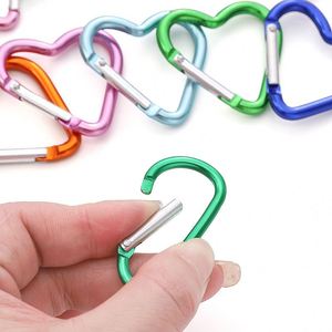 <b>Custom</b> Aluminum Carabiner <b>Keychain</b> in Star Love Heart Bone Shapes D-Ring DIY Bag Phone Chain Hook Accessory for Promotional Gift - Product Image 4