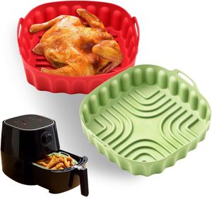 Tapis de cuisson en silicone créatif pour friteuse à air, revêtement antiadhésif résistant à la chaleur pour panier de friteuse à air, four et usage en cuisine - Product Image 1