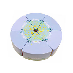 Latas personalizadas en forma <span class=keywords><strong>de</strong></span> abanico <span class=keywords><strong>de</strong></span> arco <span class=keywords><strong>de</strong></span> 60 grados, 6 cajas <span class=keywords><strong>de</strong></span> hojalata redondas, regalo, té, caramelo, <span class=keywords><strong>lata</strong></span> <span class=keywords><strong>de</strong></span> Metal triangular, caja <span class=keywords><strong>de</strong></span> <span class=keywords><strong>lata</strong></span> en forma <span class=keywords><strong>de</strong></span> abanico - Product Image 4