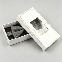 Boîte cadeau en carton de luxe personnalisée avec logo, élégante, avec nœud papillon et fenêtre