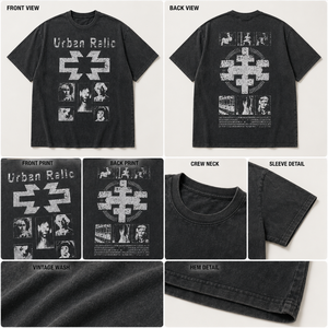 T-shirt OEM, impression DTG recto-verso, style vintage, t-shirt personnalisé en coton lourd de haute qualité - Product Image 3
