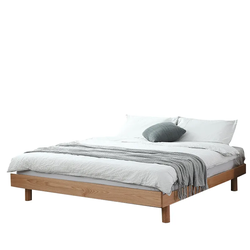 Mode Moderne Eenvoudige Verstelbare Hoogte Log Bed Frame Japanse Tatami Opslag Bed