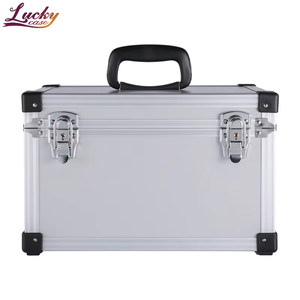 Estuche de <span class=keywords><strong>herramientas</strong></span> de aluminio profesional de gran capacidad, <span class=keywords><strong>Maleta</strong></span> de almacenamiento con espuma, estuche vacío de viaje portátil de alta calidad - Product Image 1