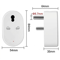 Prise intelligente WiFi SLS, norme sud-africaine, 16A, 100-240V, surveillance de la consommation d'énergie, compatible Alexa et Google Home, matériau en cuivre
