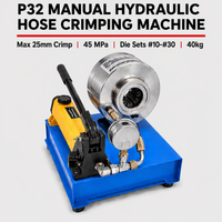 Outils de sertissage hydrauliques manuels 45MPa P32, sertisseuse portable 6-25 mm avec 8 matrices, machine de sertissage de tuyaux hydrauliques PTFE