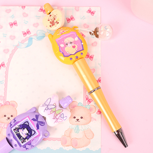 Penna Shaker Personalizzata in Plastica Acrilica, Cancelleria Kawaii, Penna a Sfera con Inchiostro Nero, Regalo Unico per Lei, Planner - Product Image 3