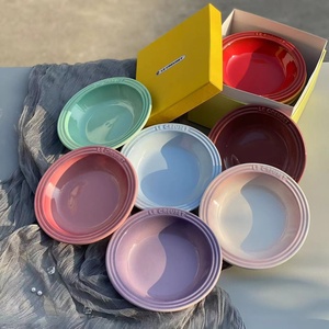 Assiette plate ronde en porcelaine série couleur française <span class=keywords><strong>LE</strong></span>, 15 cm, passe au micro-ondes, motif uni, bol pour chat, bol à fruits, emballage cadeau - Product Image 1