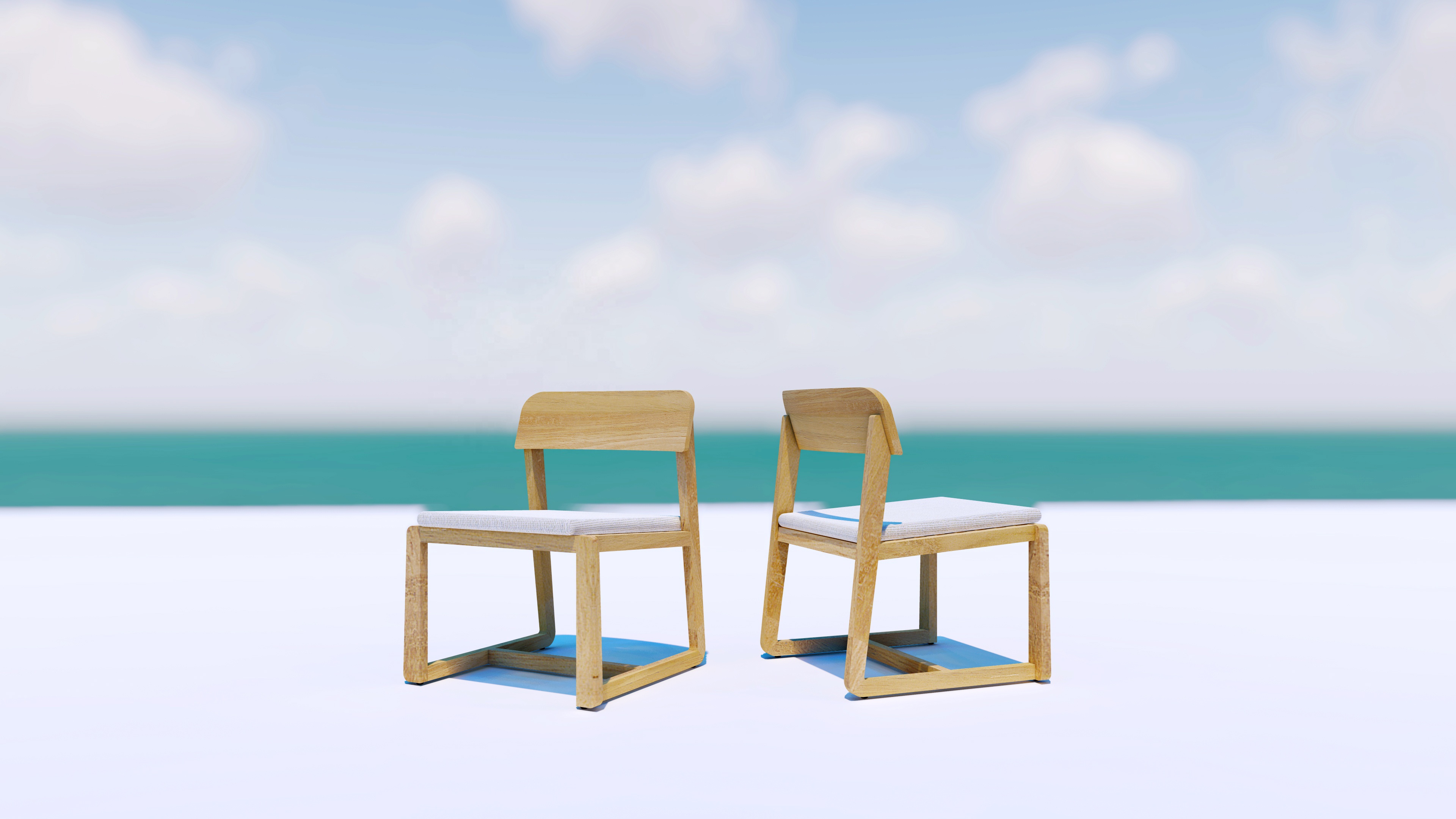 SIGMA VASCO Modern Design New Arrival Outdoor Patio Furniture Teak Wood All Weather Dining Set Table and ChairsPopular