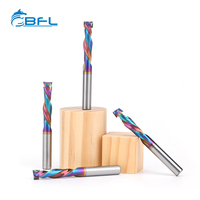 BFL aleación de tungsteno 2 flauta arriba y abajo Molino de extremo compresión azul Nano revestimiento Cnc Router Bits