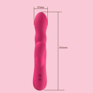 Vibrador de Conejo Telescópico con Vibración, Estimulador de Punto G y Clítoris, Silicona, Doble Estimulación, Impermeable, Juguete Sexual <span class=keywords><strong>para</strong></span> Mujeres - Product Image 5