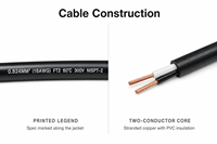 Cable de alimentación C7 con conector en forma de ocho NEMA 1-15P, cable de CA estadounidense de 18 AWG, 10 A, 125 V para TV, radio, DVD, aparatos de audio, a granel