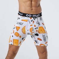 Caleçons respirants pour hommes en gros, de haute qualité, avec logo tricoté sur la ceinture, style classique, sous-vêtements imprimés numériquement pour hommes