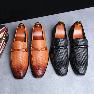 Chaussures Derby <span class=keywords><strong>en</strong></span> <span class=keywords><strong>cuir</strong></span> pour hommes, nouvelle collection, à pampilles tissées, antidérapantes, respirantes, élégantes, grandes tailles, pour le bureau, décontractées ou de cérémonie - Product Image 4